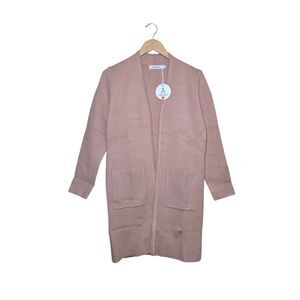 ANRABESS Women’s Open Front Knit Cardigan Sweater Light Camel Size Small New